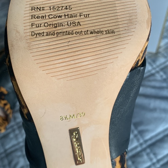 Louise et Cie Leopard Print Women's Shoes with Black Leather Bow - Size 8.5 - Picture 5 of 11